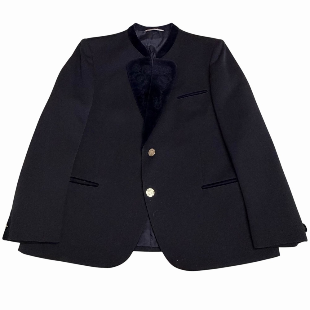 VTG German Trachten Jacket Black Stabiform Edeltracht Men's Size 28 (US 45)